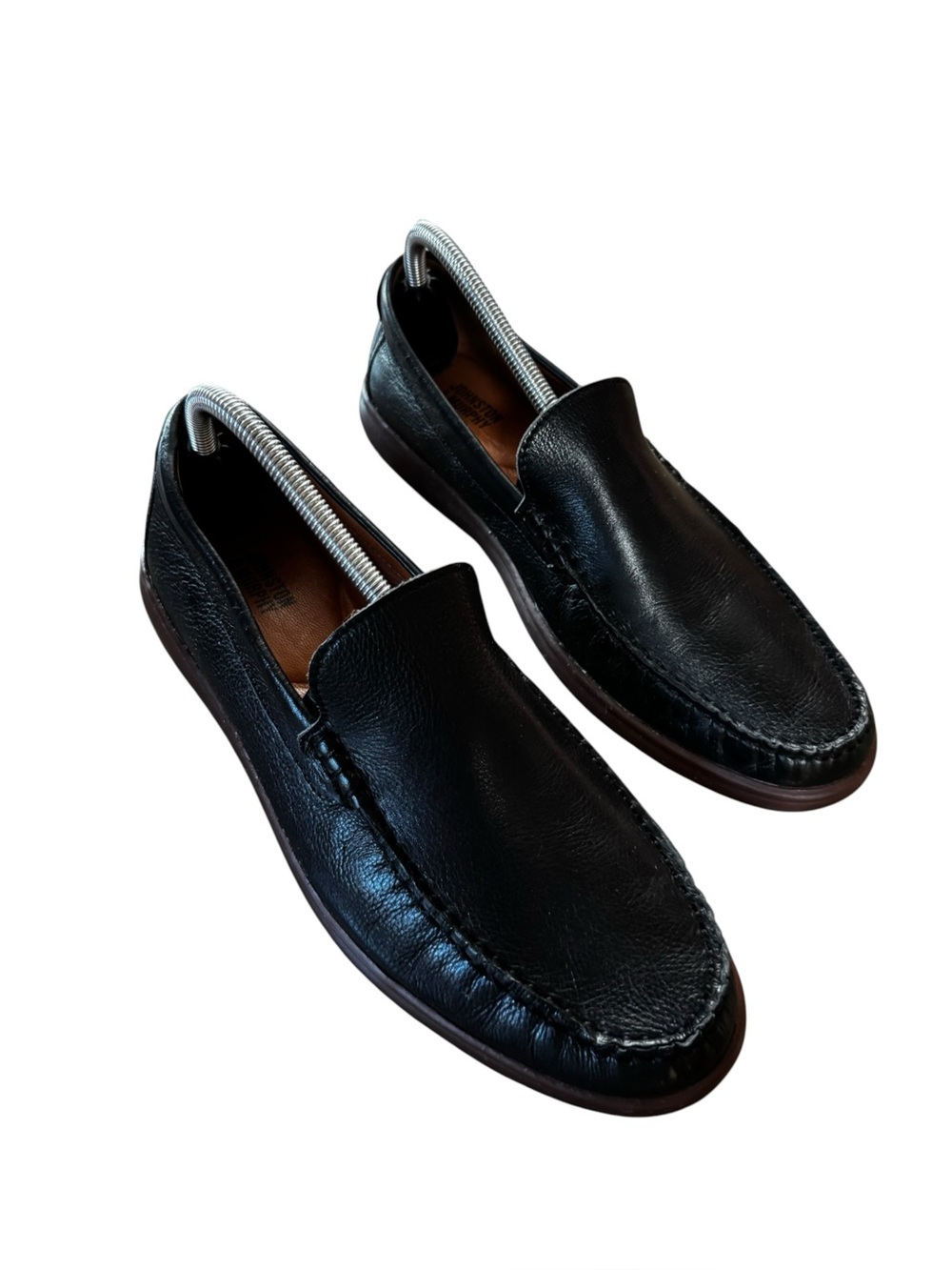 Johnston & Murphy Black Size 9 Sheepskin Leather Brannon Venetian Loafer